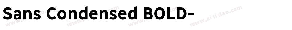 Sans Condensed BOLD字体转换